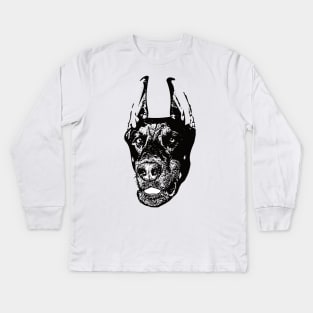 Doberman Pinscher Dobie Kids Long Sleeve T-Shirt